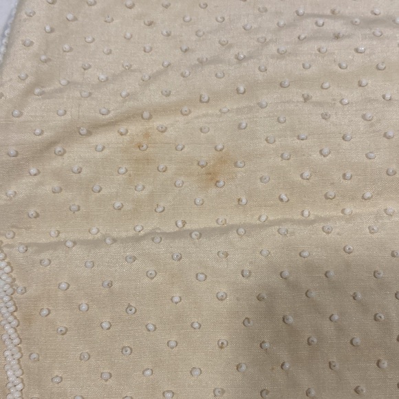 MAGID Pure Silk Cream Beaded Bag with Snowflake Design from Bonwit Teller - Picture 11 of 11